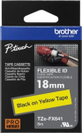 Laminated Tape 18mm/8m, black on yellow TZEFX641 | 4977766692083