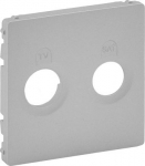 Cover plate Valena Life - TV-SAT socket - aluminium 754822 | 3414970462138