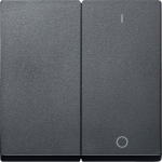 Rocker, Merten System M, 2-gang marked 0/1, anthracite MTN312014 | 3606485093475