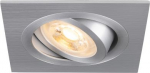 NEW TRIA&reg; 75, recessed ceiling light, square, max. 10W GU10, aluminium 1007379 | 4024163276108