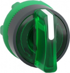 Green illuminated selector switch head &Oslash;22 3-position spring return. range of product: Harmony XB5 - product compatibility: integral LED - device short name: ZB5 - mounting diameter: 22 mm - operator position information: 3 positions +/- 45&deg;. ZB5AK18 ...