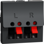 New Unica - loudspeaker socket - 2 modules - anthracite NU348654 | 3606489456092