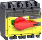 Visible break switch-disconnector Compact INV250, 250A, 4p. range: Compact - product name: INV250 - poles description: 4P - network type: AC, DC - network frequency: 50/60 Hz - handle colour: red - [Ie] rated operational current: AC-21A: 250 A AC 50/ ...