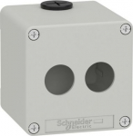 Die cast empty control station, Harmony XAP, XB2 SL, zinc alloy, grey, M20, 2 cut outs 22mm, 80x80x7 XAPD1502 | 3389118039827