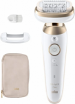 Braun Epilator | 9-011 3D Silk-epil 9 Flex | Operating time (max) 50 min | Number of power levels 2 | Wet & Dry | White/Gold 9-011 3D | 7500435225328