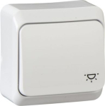 1pole pushbutton, 10A, light symbol, white, Prima WDE001013 | 5904093552727