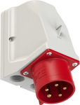 CEE-wall mounted plug 5x32A (3P+N+PE) 6h IP44 red 9525-6 | 9003399111570