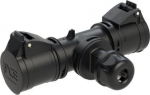 T-Connector 2x16/3 (2P+PE) 6h IP44, black 94325002 | 9003399737282