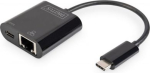 Digitus | USB-Type-C Gigabit Ethernet Adapter + PD with power delivery function | DN-3027 | Black | USB-C port to a Gigabit network connection DN-3027 | 4016032458043