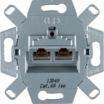 Dat. ligzda cat6 2-vietīga melna G3140 | 4012740207829