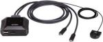 Aten US3312 2-Port USB-C 4K DisplayPort KVM Switch with Remote Port Selector | Aten | 2-Port USB-C 4K DisplayPort KVM Switch with Remote Port Selector | US3312 | Warranty 24 month(s) US3312-AT | 4710469341908