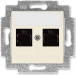 Double data socket outlet, RJ45 cat.5 + RJ45 cat.5 2CHH295118A6017 | 8592624111771
