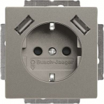 Socket insert Safety Shutter with USB A/A grey metallic - Platform 63 2CKA002011A6276 | 4011395303771
