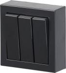 Surface mounting switch with screwless terminals. The terminals are for max 2 solid or rigid wires. Including switch insert, rocker, surface mounting frame and bottom. 2TKA00001850 | 6438199003573