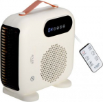 Adler LED Fan Heater with Remote Control | AD 7756 | Fan heater | 2000 W | Beige | IPX0 AD 7756 | 5905575912725
