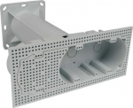 KEZ-3 - multiple electroinstallation box into thermal insulation, configuration KB, light grey colour, package - 1 pcs KEZ-3_KB | 8595568910561