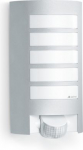 Outdoor light L 12 S SI, with sensor, 60W E27 858lm 180&deg; 10m. IP44 2-2000lux Silver 657918 | 4007841657918