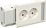Thorsman - CYB-PS - socket outlet - double slave adaptor - 37&deg; - white RAL 1013 5940021 | 7332418015479