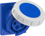 CEE-flanged socket 5x32A(3P+N+PE) 9h IP67 92x100 sloping blue 4252-9 | 9003399069130