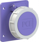 CEE flanged socket 3x16A 24VAC 50/60Hz IP66/IP67 purple TWIST 75x85 3632F87V | 9003399308284