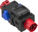 Distribution box plastic mobile 6F 16/5 2xSSD GS32/5 Ea IP44, black ST.ANTON 9439002 | 5902082014683