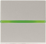 N2202.5 PL Two way switch with control light, silver, 2 modules Zenit 2CLA220250N1301 | 8427238067452