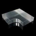 Elbow for branching the cable route in horizontal direction at the angle 90&deg; for cable tray with dimension 60x400 mm, superficial treatment galvanized Zn+Mg+Al, direct conection with the cable tray without the necesity of using the coupling. O 90X60X ...