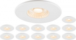 Set consisting of 12x (1007095) UNIVERSAL DOWNLIGHT PHASE IP65 38&deg; and (1007096) UNIVERSAL DOWNLIGHT cover IP65 white 1007272 | 4024163276016