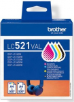 Brother LC521VAL | Ink Cartridge | Black, Cyan, Magenta,Yellow LC521VAL | 4977766842150
