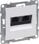 SUNO Double RJ45 socket category 6 UTP white 721153 | 3414972046961