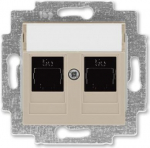 Double data socket outlet, RJ45 cat.5 + RJ45 cat.5 2CHH295118A6018 | 8592624111764