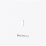 With marking "Heizung". As cover for flush-mounted 1gang 1way, 1gang 2way switch, intermediate switch, push-button and control switch 1gang 2way. As cover for 2-pole or 3-pole flush-mounted on-off switch and 2-pole control on-off switch. 2CKA001751A3 ...