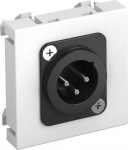 Media adapteris, XLR, 3-pin ar lodejamo savienojumu 45x45mm, PC, dzidri balts, 9010 6105222 | 4012195900054