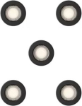 Downlight Peridot, 7W, GU10, IP20, 83mm, black, 5 pcs. 929004669927 | 8721103037152