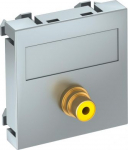 Media adapteris video tulpe 1x vietīgs, rozete-rozete 45x45mm, PC, alumīnija lakots 6105000 | 4012195900283