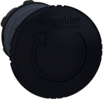 Mushroom push button head 40mm, Harmony XB5, plastic, black, 22mm, latching turn realease ZB5AS52 | 3389110906844