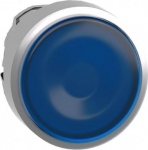 Head for illuminated push button, Harmony XB4, metal, blue flush, 22mm, universal LED, for insertion ZB4BA68 | 3389110887747