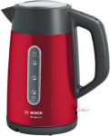 Electric Kettle DesignLine Electric, 2400 W, 1.7 L, Stainless steel, Red/Black TWK4P434 | 4242005188277