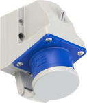 CEE-wall mounted plug 5x16A (3P+N+PE) 9h IP44 blue with lid 515-9D | 9003399971204