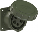 CEE-flanged socket 5x16A(3P+N+PE) 6h IP67 green 75x75 3152-6.U | 9003399852213