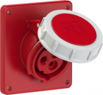 CEE-flanged socket 3x16A(2P+PE) 9h IP67 92x100 sloping red 4132-9 | 9003399140006