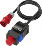 Distribution box plastic mobile 6F 16/5 2xSSD Ea IP44, black ST.ANTON, with cable H07RN-F 5G6mm2, 5x32A 400V 9439006 | 5902082072102