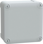 ABS box IP66 IK07 RAL7035 Int.H105W105D55 Ext.H116W116D62 Opaque cover H10. range of product: Thalassa TBS - device application: multi-purpose - height: 116 mm - width: 116 mm - depth: 62 mm - internal height: 105 mm - internal width: 105 mm - intern ...