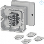 Junction box DP 9025 88x88x49mm IP54 grey with 5x2.5mm&sup2; terminal 6000038 | 4012591600381