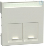 Cover plate for data outlet 2xRJ45, white Merten SystM MEG4574-0319 | 4042811150082