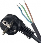 Przew&oacute;d przyłączeniowy z wtyczką nierozbieralną kątową z podw&oacute;jnym układem styk&oacute;w ochronnych H05RR-F 3x1,5 (guma) 51.910 | 5901769012455