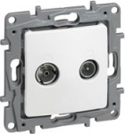 TV-SAT passthrough socket Niloe - attenuation -14 dB - white 764557 | 3414970683434