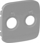 Cover plate Valena Allure - TV-SAT socket - aluminium 754827 | 3414970480248