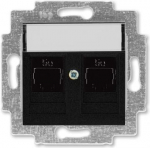 Double data socket outlet, RJ45 cat.5 + RJ45 cat.5 2CHH295118A6063 | 8592624111757