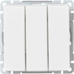 Switch with screwless terminals. The terminals are for max 2 rigid wires. Including switch insert and rocker. 2TKA00000044 | 6438199009117